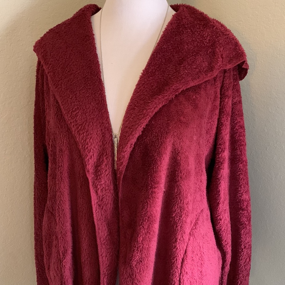 Super soft faux Shearling Hooded Sweater NWT - Picture 3 of 4